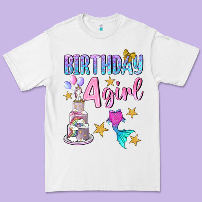 Birthday Girl 4 Premium Tee Designed By Bundleandbundleshop