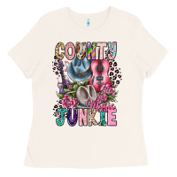 Bone country music junkie Ladies Tee - CowhideDigitalArt