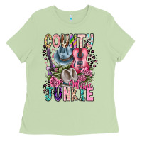 Matcha country music junkie Ladies Tee - CowhideDigitalArt