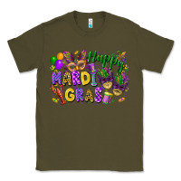 Army Green Happy Mardi Gras Classic Tee - FaDigitalArtStudio