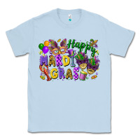 Dusty Blue Happy Mardi Gras Classic Tee - FaDigitalArtStudio