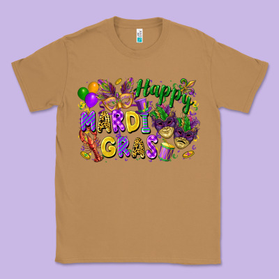 Happy Mardi Gras Classic Tee Designed By Fadigitalartstudio
