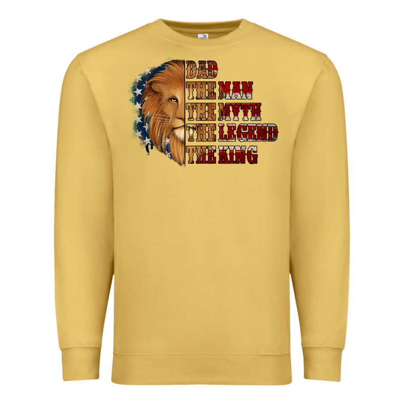 Dad The Man The Myth The Legend The King Premium Sweatshirt by Jasminsmagicworld | Teevron