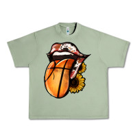 Oil Green Basketball Tongue Urban Heavy Tee - Jasminsmagicworld