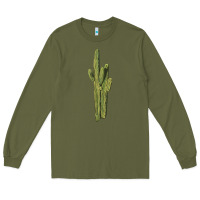 Army Green saguaro cactus Long Sleeve Tee - LillyAllenDesigns