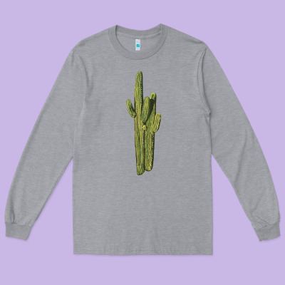 Saguaro Cactus Long Sleeve Tee Designed By Lillyallendesigns