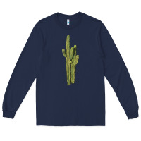 Navy saguaro cactus Long Sleeve Tee - LillyAllenDesigns