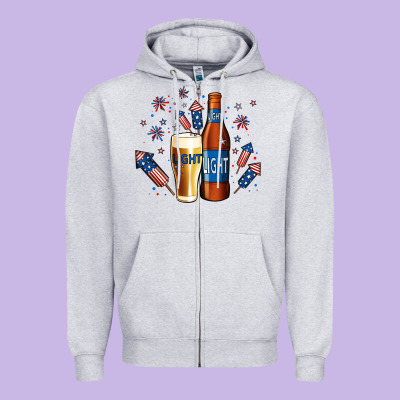 Just Here For The Light Zipper Hoodie Designed By Jasminsmagicworld