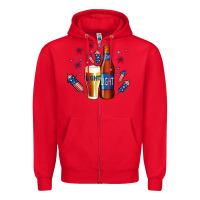 Red Just Here For The Light Zipper Hoodie - Jasminsmagicworld