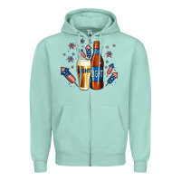 Seafoam Just Here For The Light Zipper Hoodie - Jasminsmagicworld
