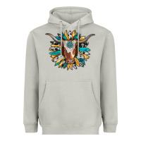 Moon Dust texas longhorn sunflower background Heavyweight Hoodie - RanaPortraitStore