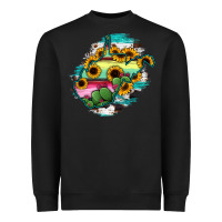 West Virginia Map Sunflower Cactus Serape Heavyweight Sweatshirt | Teevron