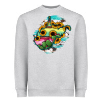Heather Grey west virginia map sunflower cactus serape Heavyweight Sweatshirt - RanaPortraitStore