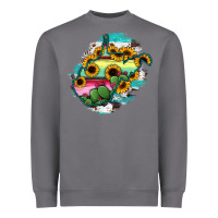 Storm west virginia map sunflower cactus serape Heavyweight Sweatshirt - RanaPortraitStore