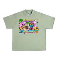 Oil Green spooky girl summer Urban Heavy Tee - CowhideDigitalArt