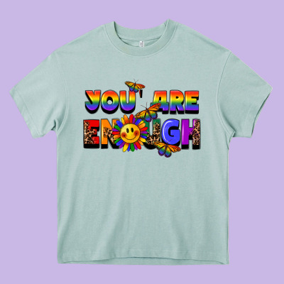 You Are Enough Heavy Core Tee Designed By Fadigitalartstudio