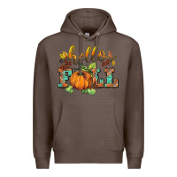 Coffee hello fall pumpkin Premium Hoodie - BarkalooDesign