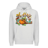 Dove Grey hello fall pumpkin Premium Hoodie - BarkalooDesign