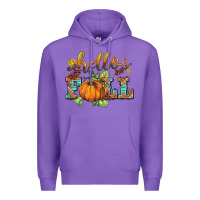 Purple hello fall pumpkin Premium Hoodie - BarkalooDesign