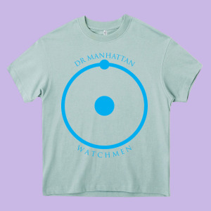 Dr Manhattan Heavy Core Tee Designed By Artisfamous