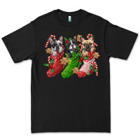 Black french bulldog with christmas socks Premium Tee - FaDigitalArtStudio