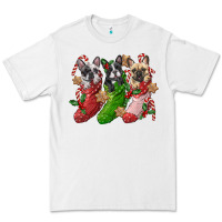 White french bulldog with christmas socks Premium Tee - FaDigitalArtStudio