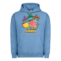 Pigment Pebble Blue sweet summer watermelon pineapple fruits Urban Hoodie - RanaPortraitStore