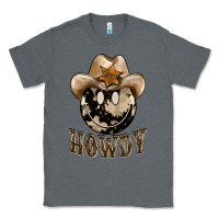 Charcoal Heather howdy smiley face Classic Tee - BarkalooDesign