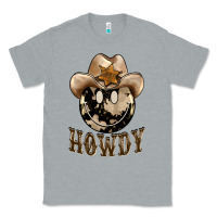 Heather Grey howdy smiley face Classic Tee - BarkalooDesign