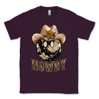 Plum howdy smiley face Classic Tee - BarkalooDesign