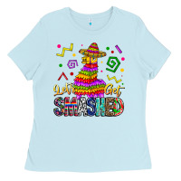 Baby Blue Let's Get Smashed Ladies Tee - CowhideDigitalArt