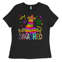 Black Let's Get Smashed Ladies Tee - CowhideDigitalArt