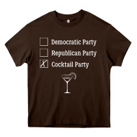 Chocolate Brown democratic republican cocktail party funny Heavy Core Tee - artisFamous