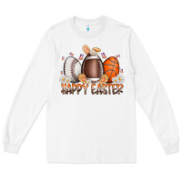 White happy easter day eggs Long Sleeve Tee - RacoonDesign