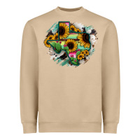 Mushroom Texas Map Sunflower Cactus Serape Heavyweight Sweatshirt - RanaPortraitStore