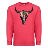 Cardinal American Bull Skull Gemstone Premium Sweatshirt - Jasminsmagicworld