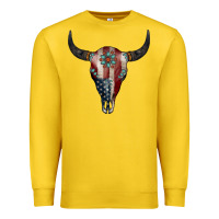 Lemon American Bull Skull Gemstone Premium Sweatshirt - Jasminsmagicworld