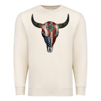 Sandshell American Bull Skull Gemstone Premium Sweatshirt - Jasminsmagicworld