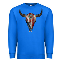 True Royal American Bull Skull Gemstone Premium Sweatshirt - Jasminsmagicworld
