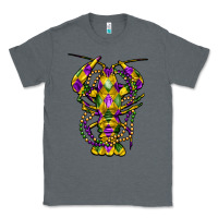 Charcoal Heather mardi gras crawfish Classic Tee - FaDigitalArtStudio