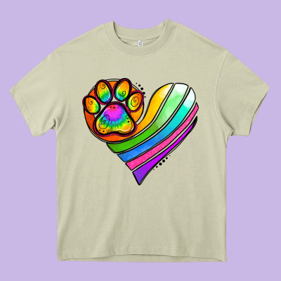 Pride Heart Heavy Core Tee Designed By Jasminsmagicworld