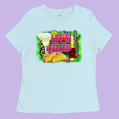Let's Fiesta Ladies Tee Designed By Cowhidedigitalart