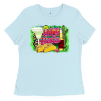 Baby Blue Let's Fiesta Ladies Tee - CowhideDigitalArt