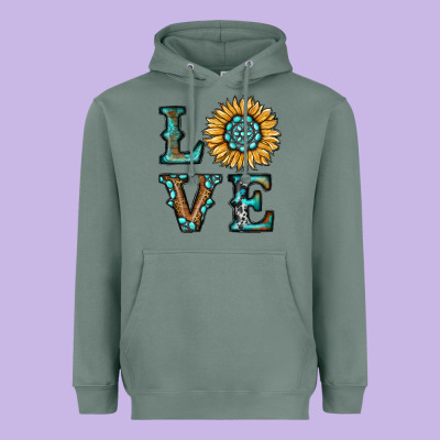 Sunflower Love Heavyweight Hoodie Designed By Ranaportraitstore