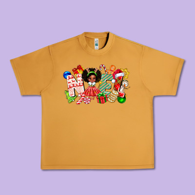 Noel Afro Girl Baby Urban Heavy Tee Designed By Cowhidedigitalart