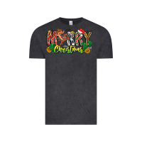 Vintage Black Merry Christmas Vintage Tee - CowhideDigitalArt