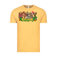 Vintage Mustard Merry Christmas Vintage Tee - CowhideDigitalArt