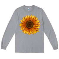 Heather Grey Soraya Sunflower Long Sleeve Tee - LillyAllenDesigns