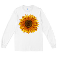 White Soraya Sunflower Long Sleeve Tee - LillyAllenDesigns