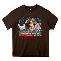Chocolate Brown Oh my stars farm animals Heavy Core Tee - FaDigitalArtStudio